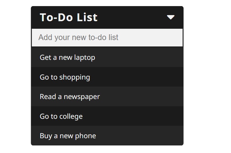 To Do list